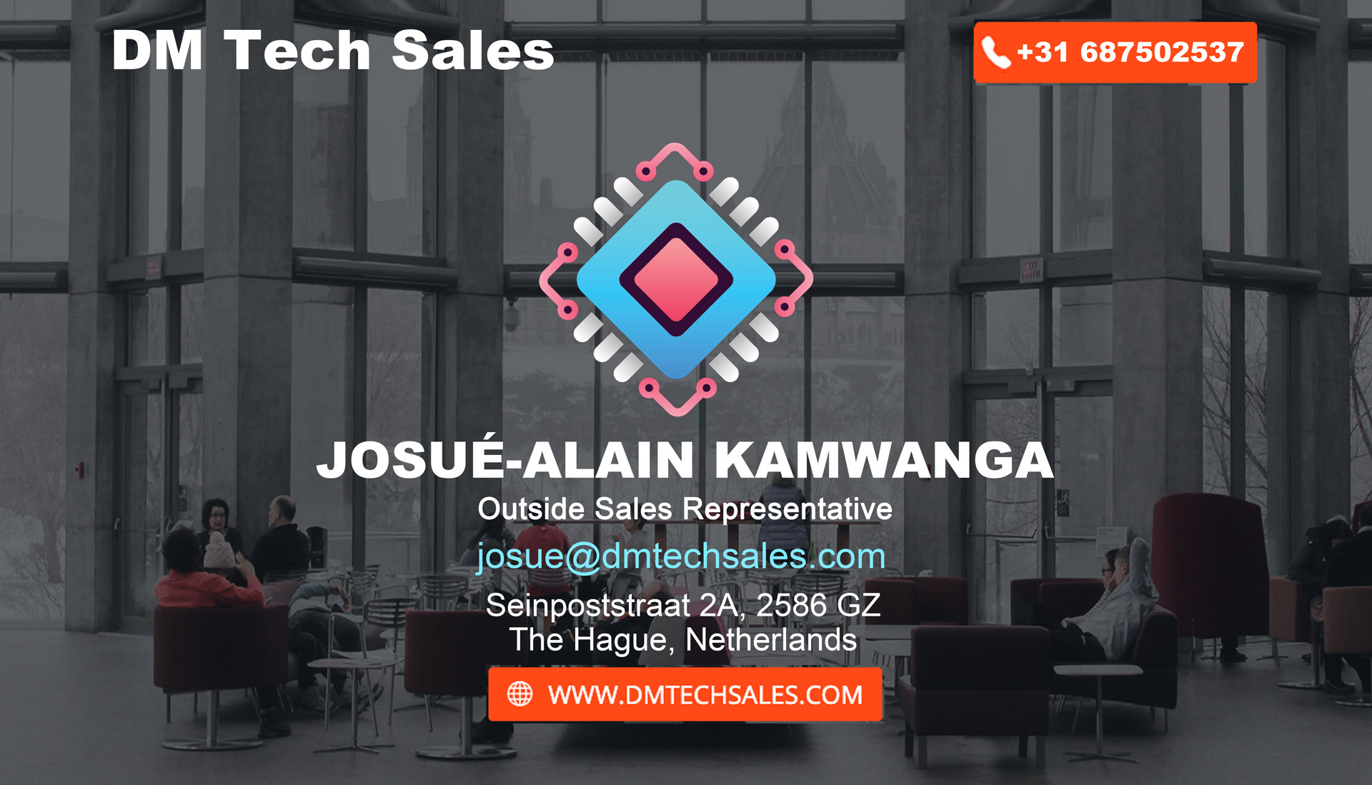 Josue Kamwanga, Outside Sales Representative, DM Tech Sales